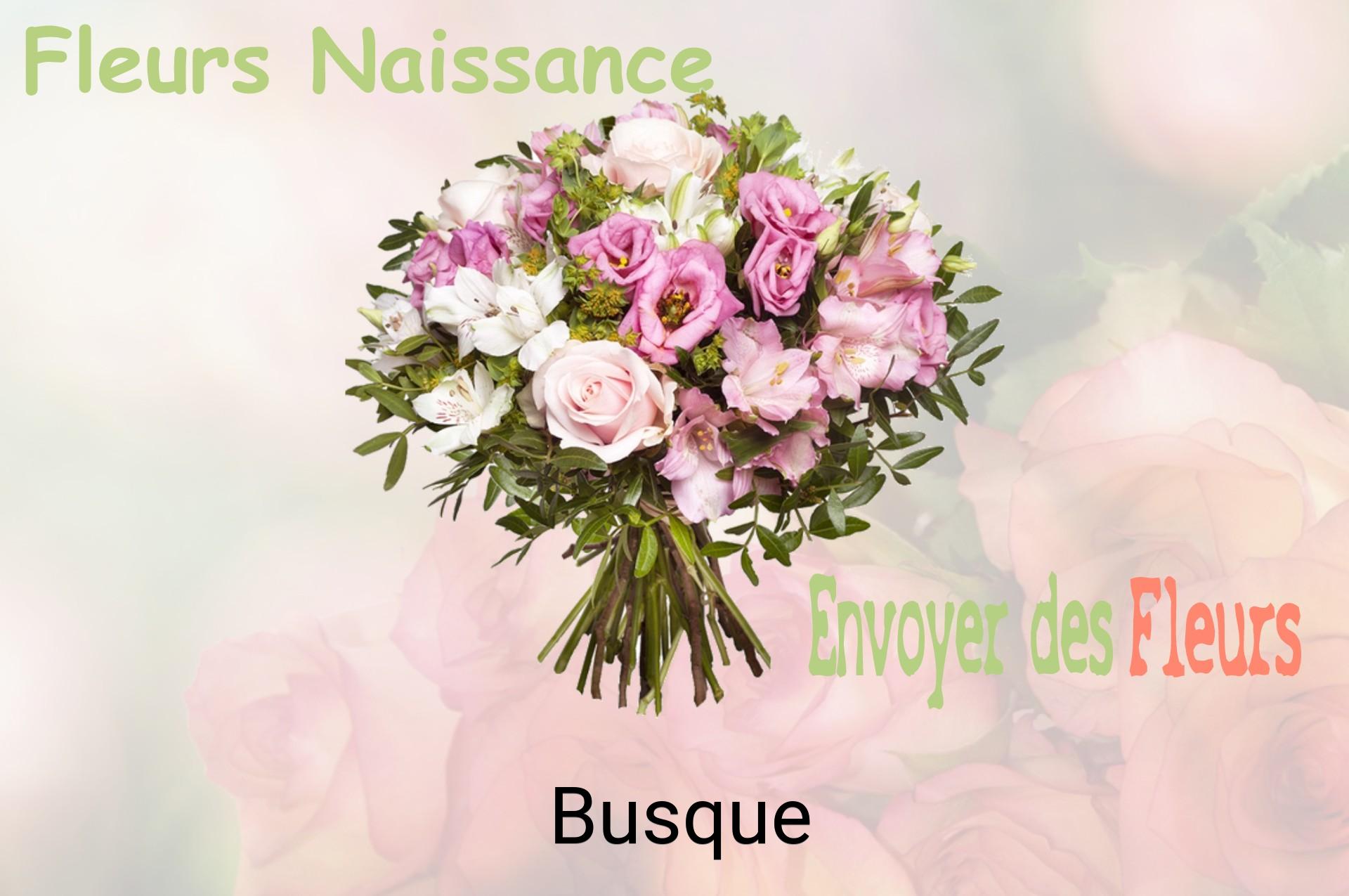 Bouquet de fleurs de naissance livré à Busque